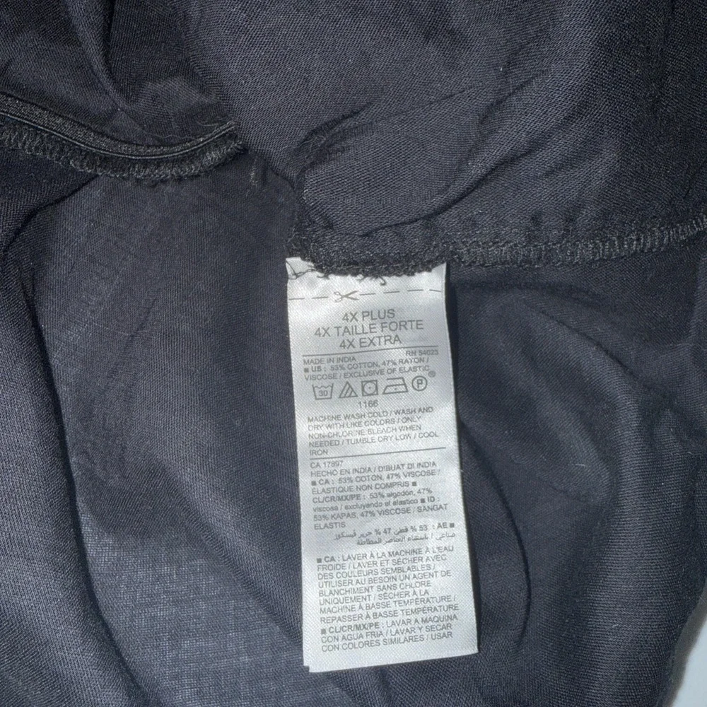 Old‎ Navy Women's Blouse Sz 4X Black Peasant Top Smocked New NWT Cotton Gauze - Picture 6 of 8